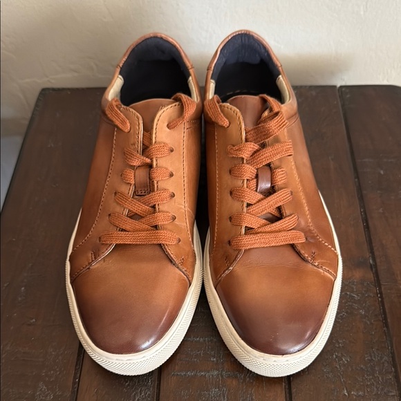 Banana Republic Brown Leather Sneakers Men’s Size 7.5 - Picture 2 of 7